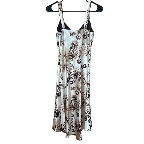 BCX vintage midi floral silky material dress size 3 - Picture 2 of 9
